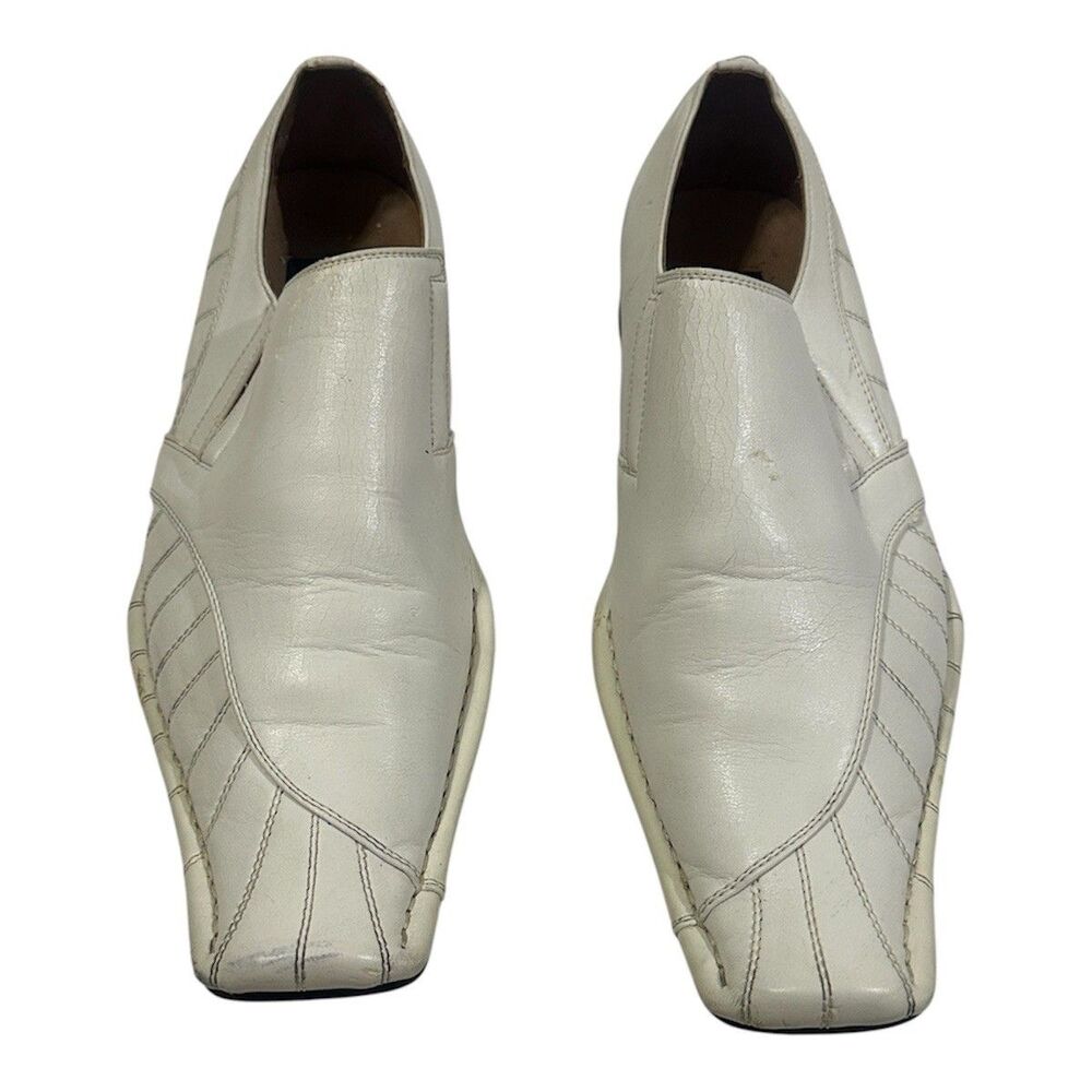 Majestic Collection Shoes Men's Size 7.5 White Casual Loafers  Leather Classic